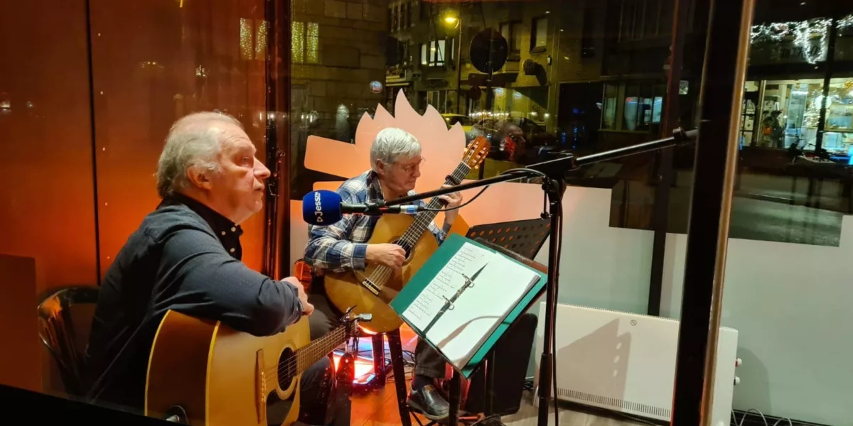 Optreden Bo Decramer en Marc Poot in het glazen huis