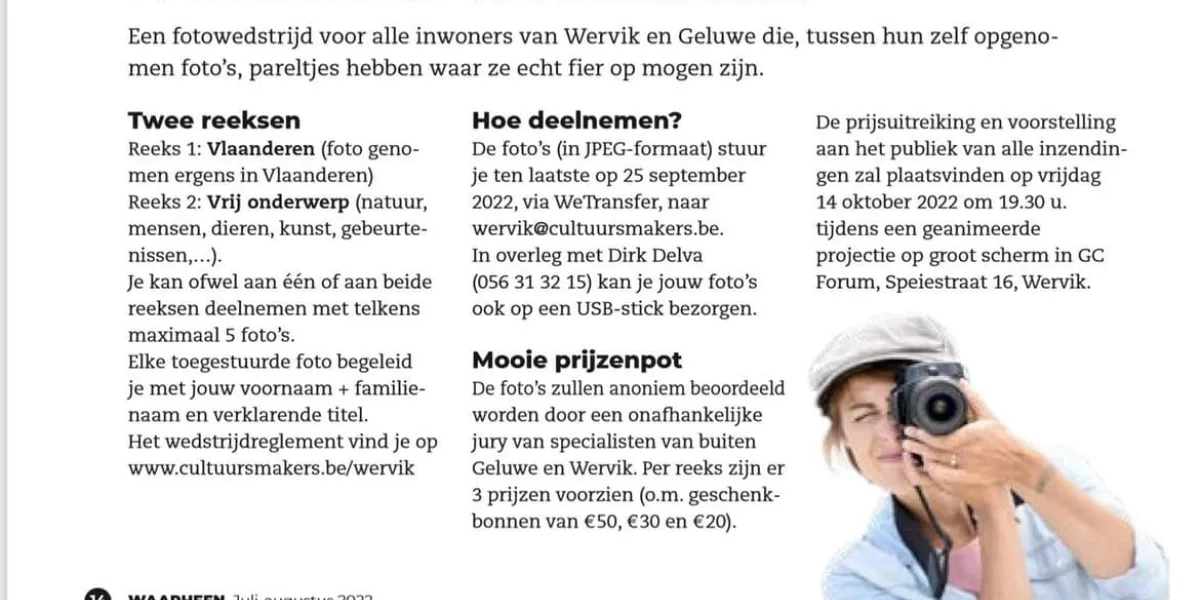 Dirk Delva tevreden over fotowedstrijd 'Mijn mooiste foto'