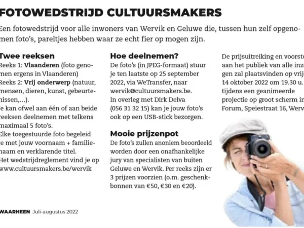Dirk Delva tevreden over fotowedstrijd 'Mijn mooiste foto'