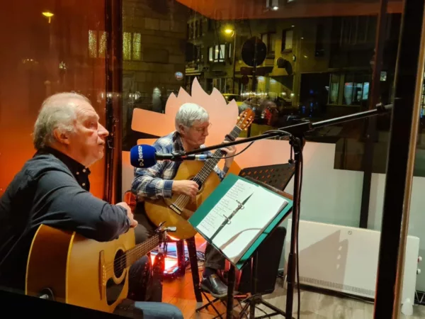 Optreden Bo Decramer en Marc Poot in het glazen huis