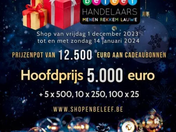 Dirk Deleye: "Tijdens eindejaarsactie Shop en Beleef €12500 aan cadeaubonnen te winnen"