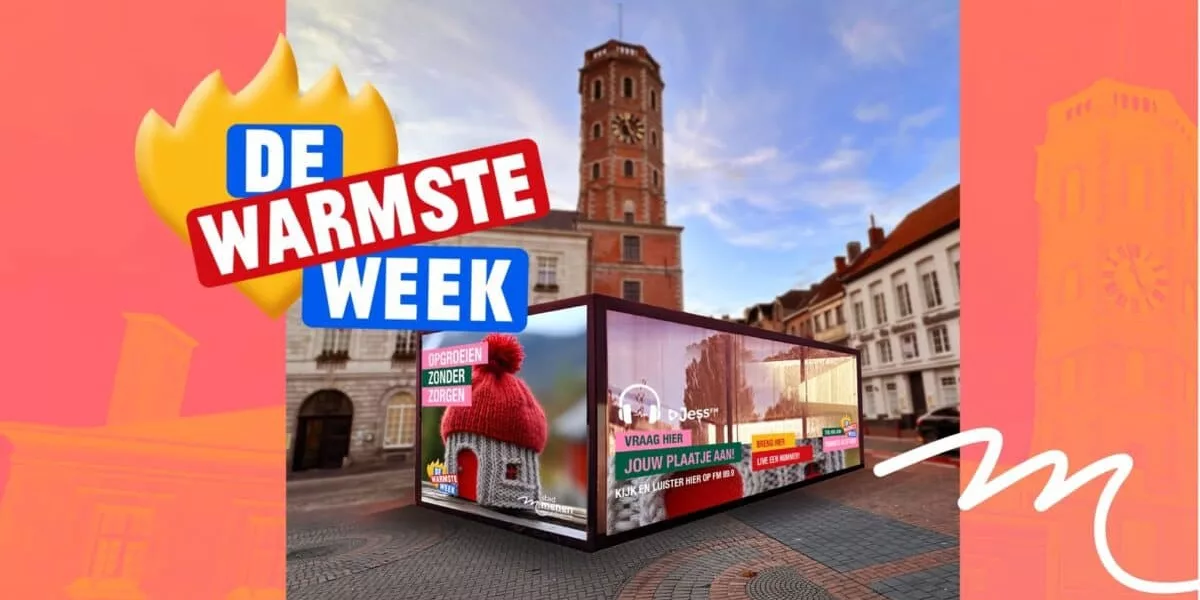Terug live radio vanuit glazen huis tijdens De Warmste Week in Menen